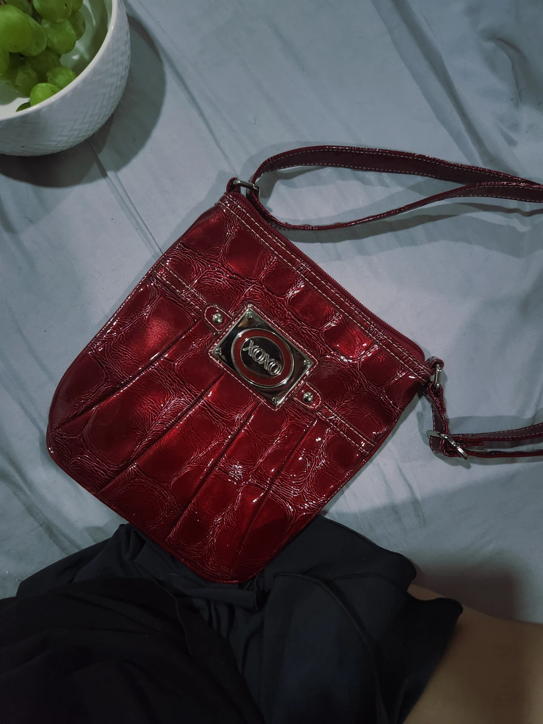 XOXO Y2K Red Patent Leather Crossbody bag