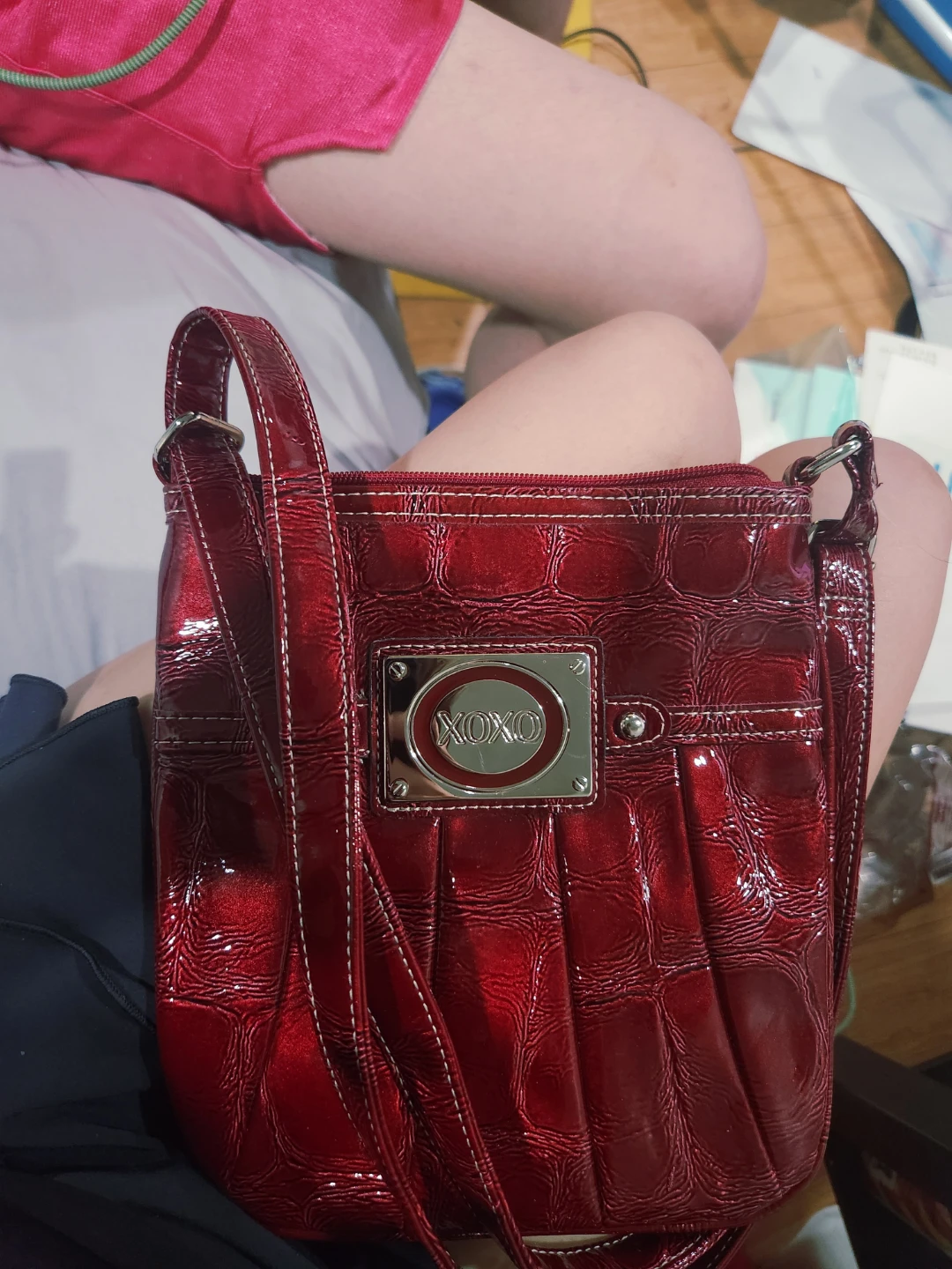 XOXO Y2K Red Patent Leather Crossbody bag - photo 3
