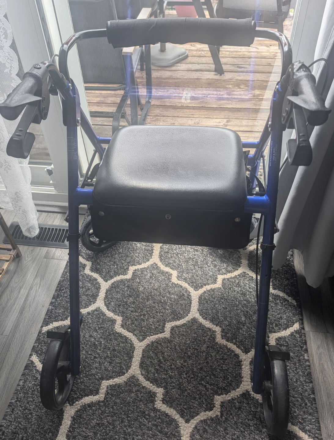 good condition folding 4 wheel Walker   storage container. - photo 2