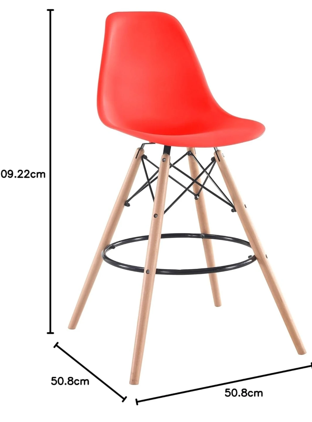 Pair of Red Bar Stools - photo 5