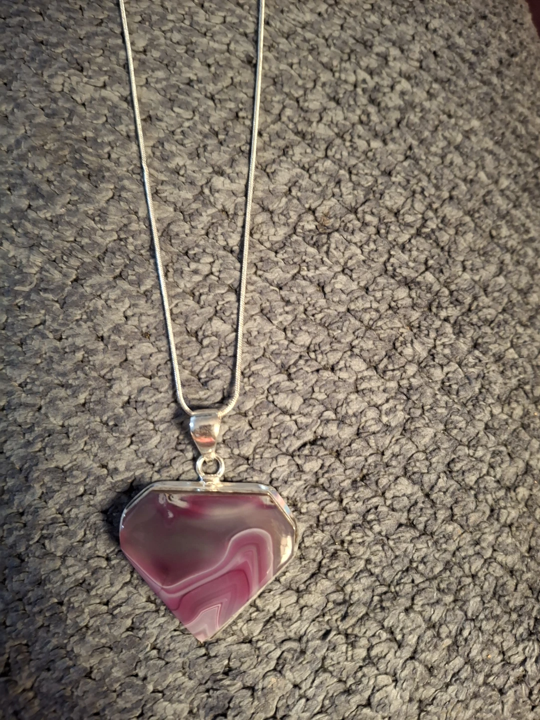 Sterling Silver Purple Agate  Necklace - photo 3