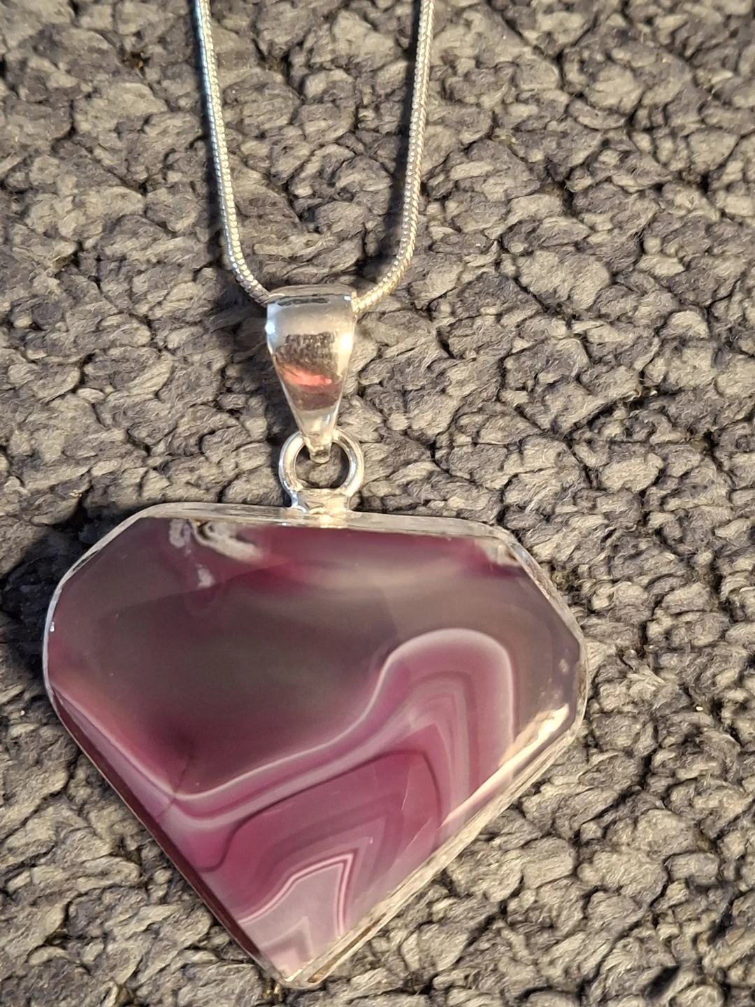 Sterling Silver Purple Agate  Necklace - photo 4