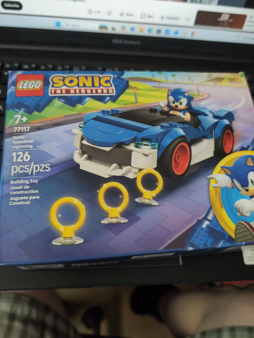 LEGO Sonic the Hedgehog Sonic's Speedster Lightning 77117