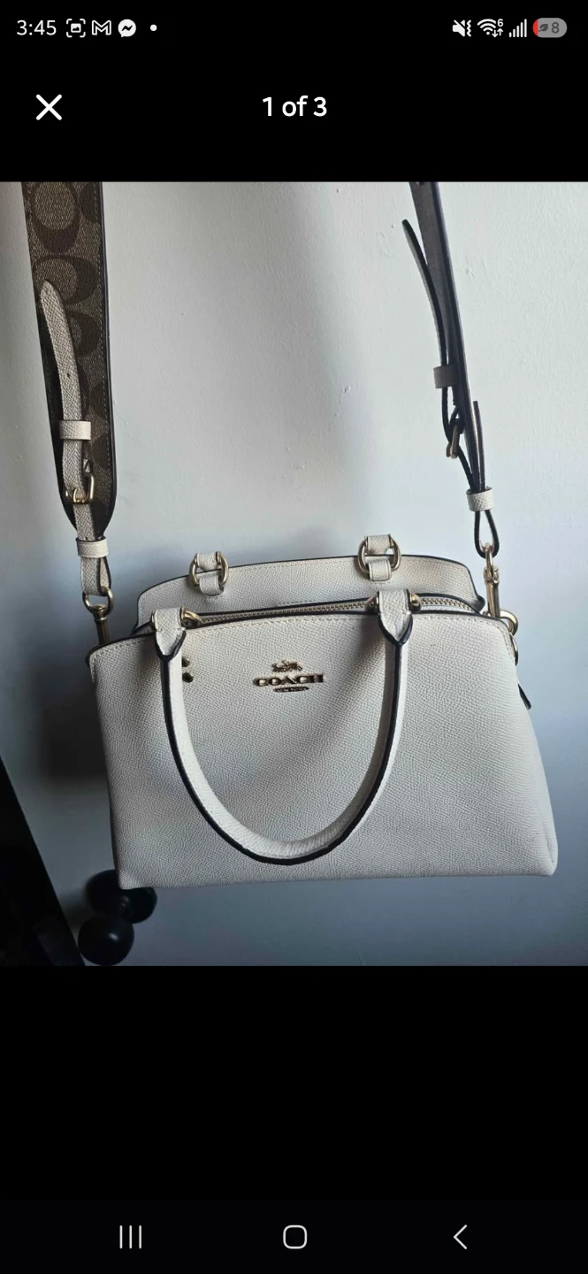 Coach White Pebble Leather Top Handle Bag - photo 2