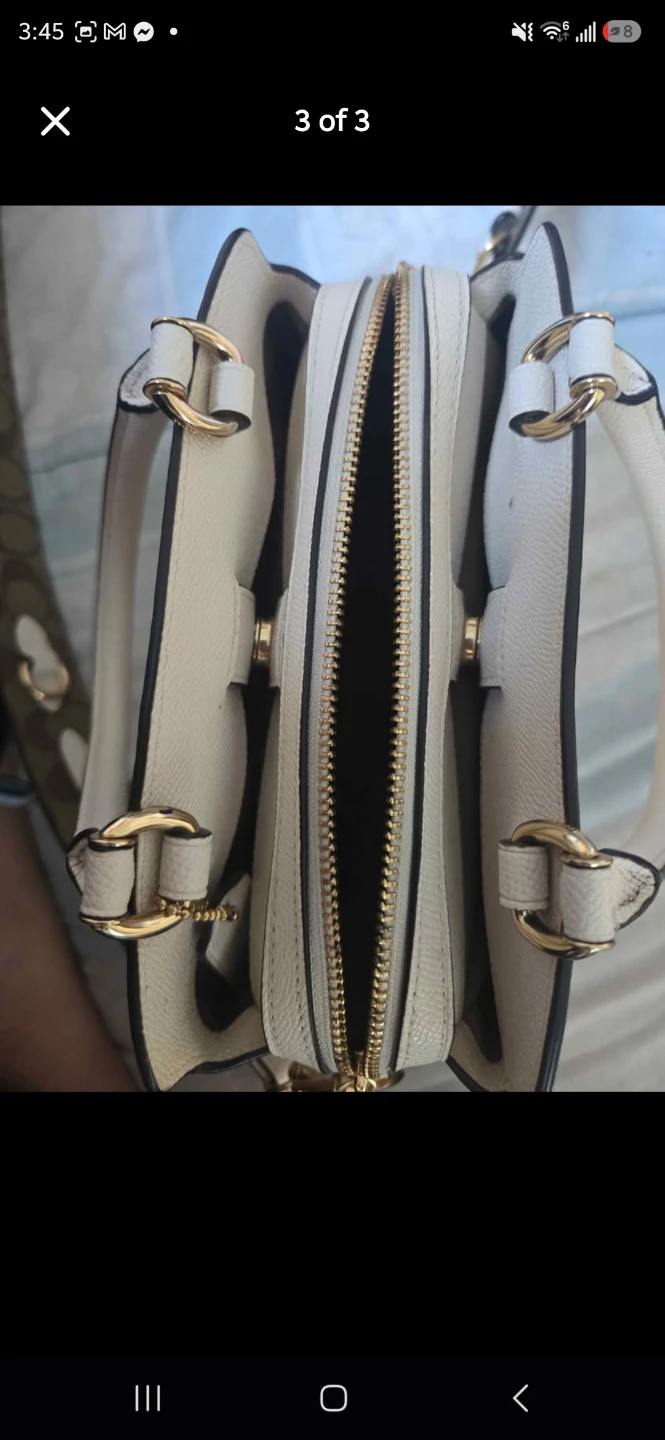 Coach White Pebble Leather Top Handle Bag - photo 3