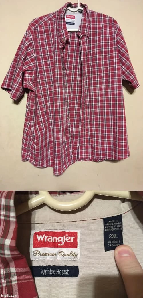 4x Mens Plaid Shirts Wrangler Arrow Beverly Hills Polo Club 2XL - photo 2