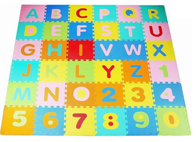 Alphabet and Number Foam Floor Puzzle Mat