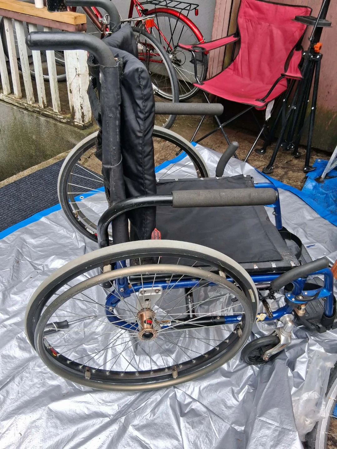 Blue Manual Wheelchair - photo 2
