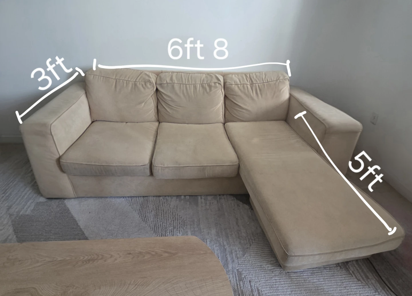 Free 3 Seat Sectional Sofa and Matching Armchair (pickup only) - photo 3