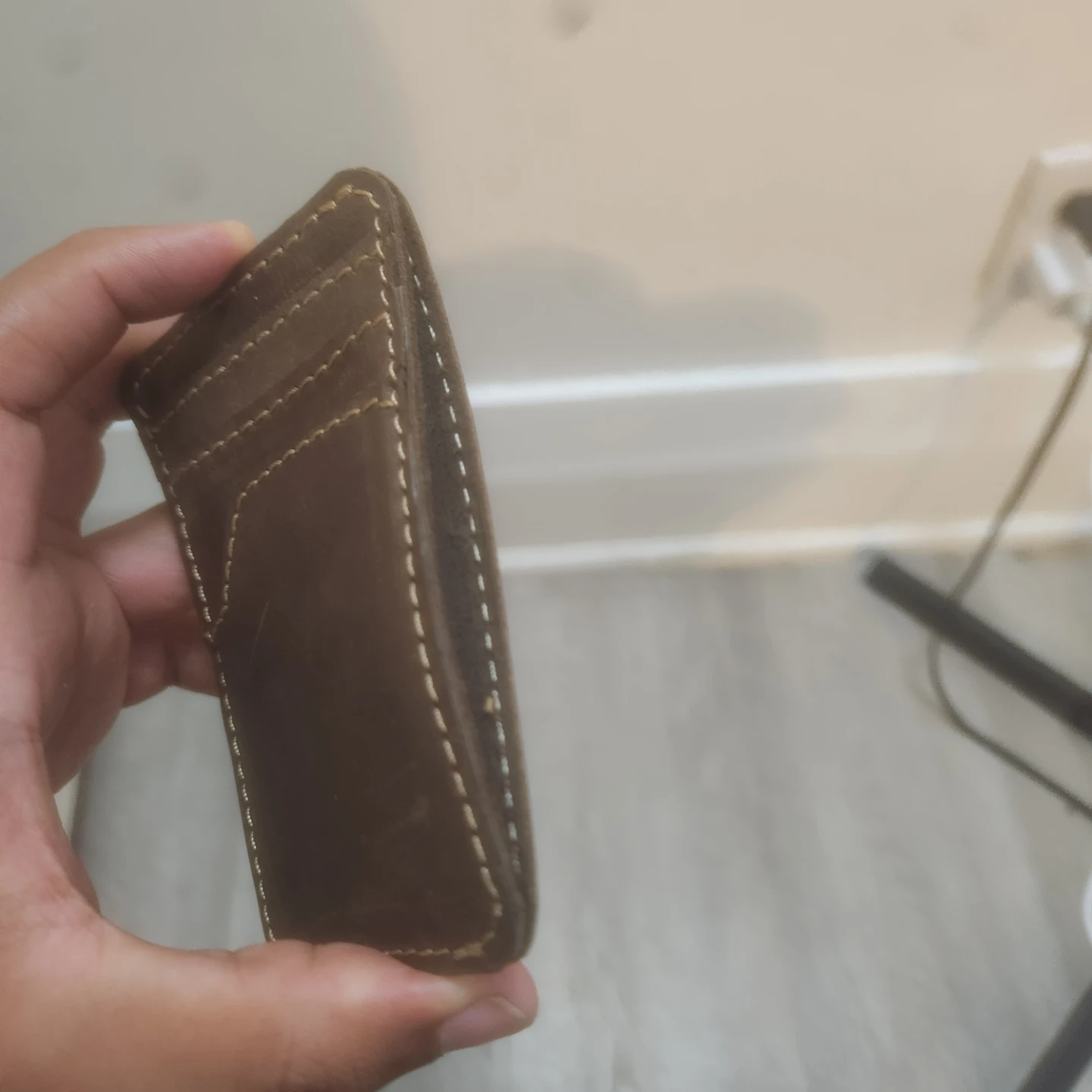 Brown Leather Cardholder Wallet - photo 2