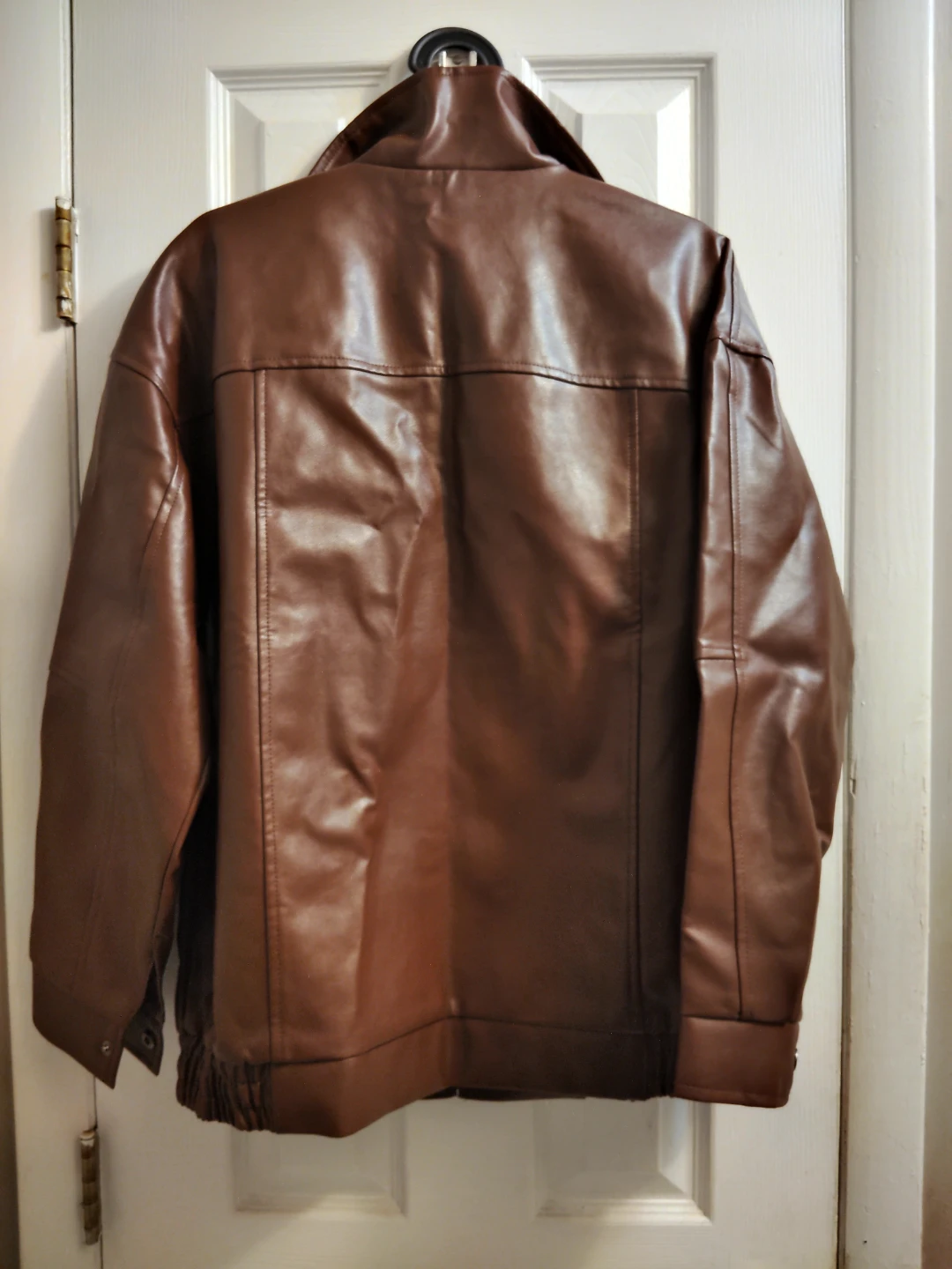 AUTOMET Women's Oversized Faux Leather Jacket - Size M- NWT - photo 2
