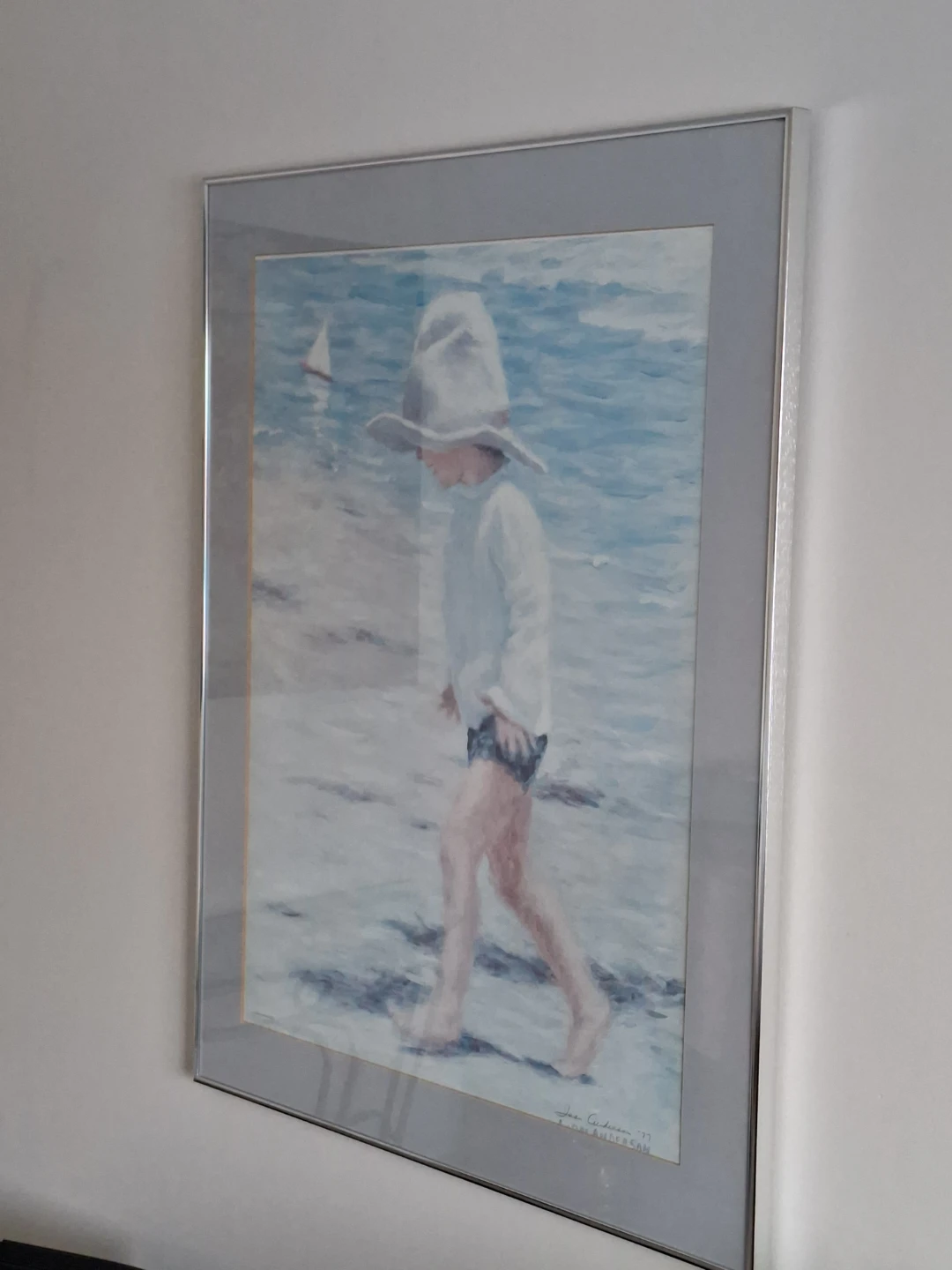 Ivan Anderson Painting 'Child at the Beach' 1977