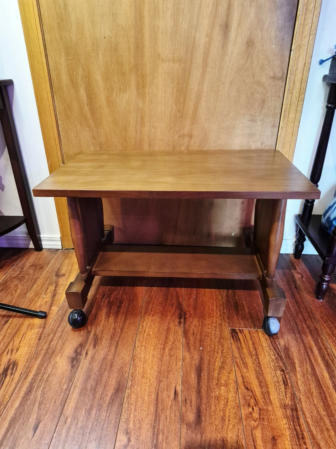 Vintage Rolling Wood Table