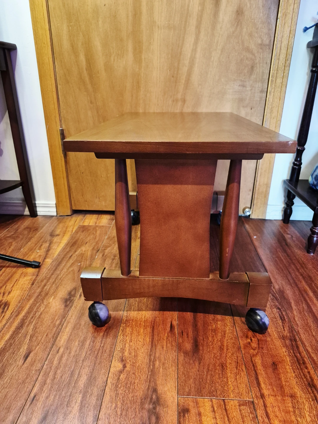 Vintage Rolling Wood Table - photo 3
