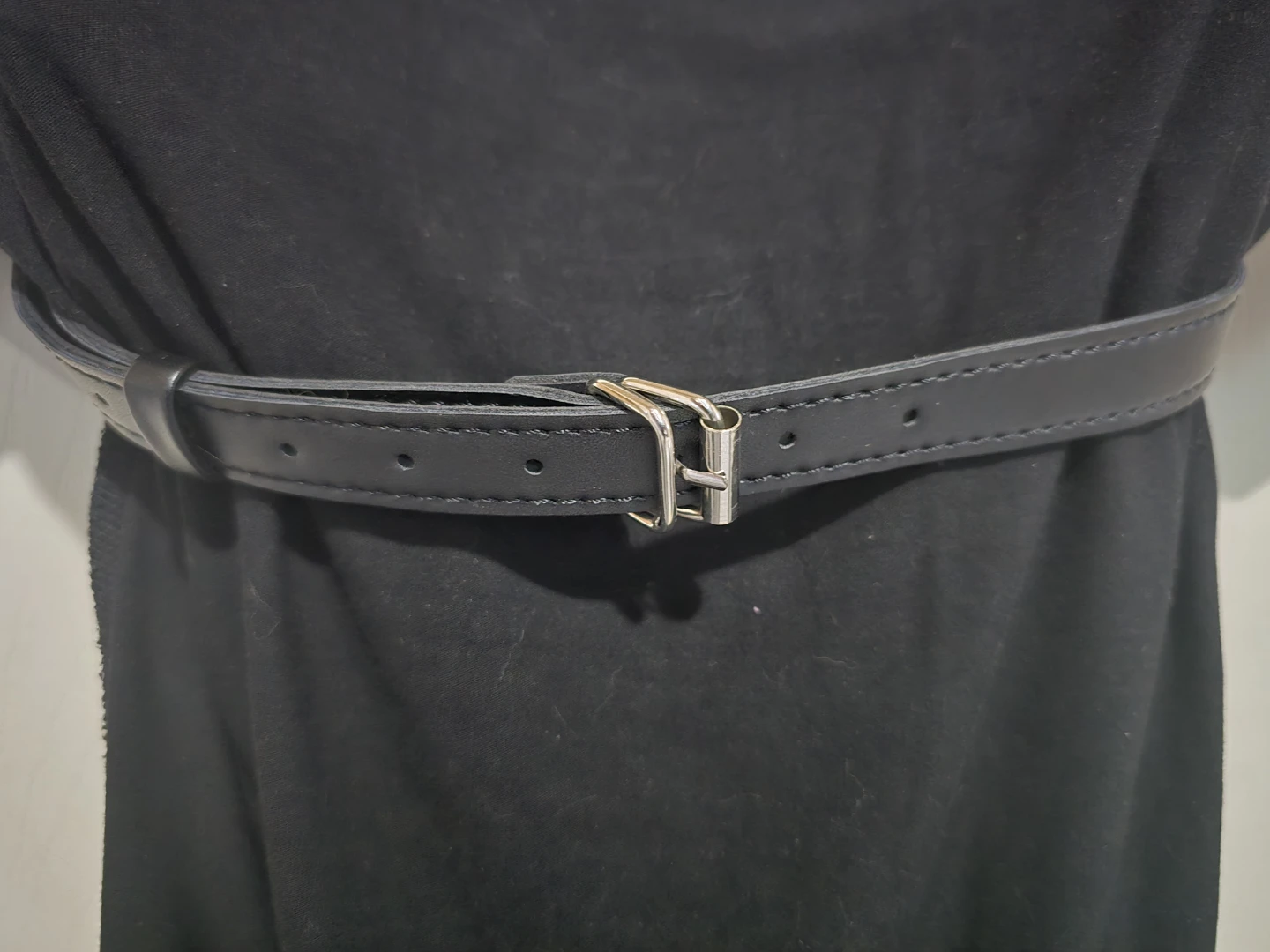 Black Leather Harness Top with Chains - photo 4