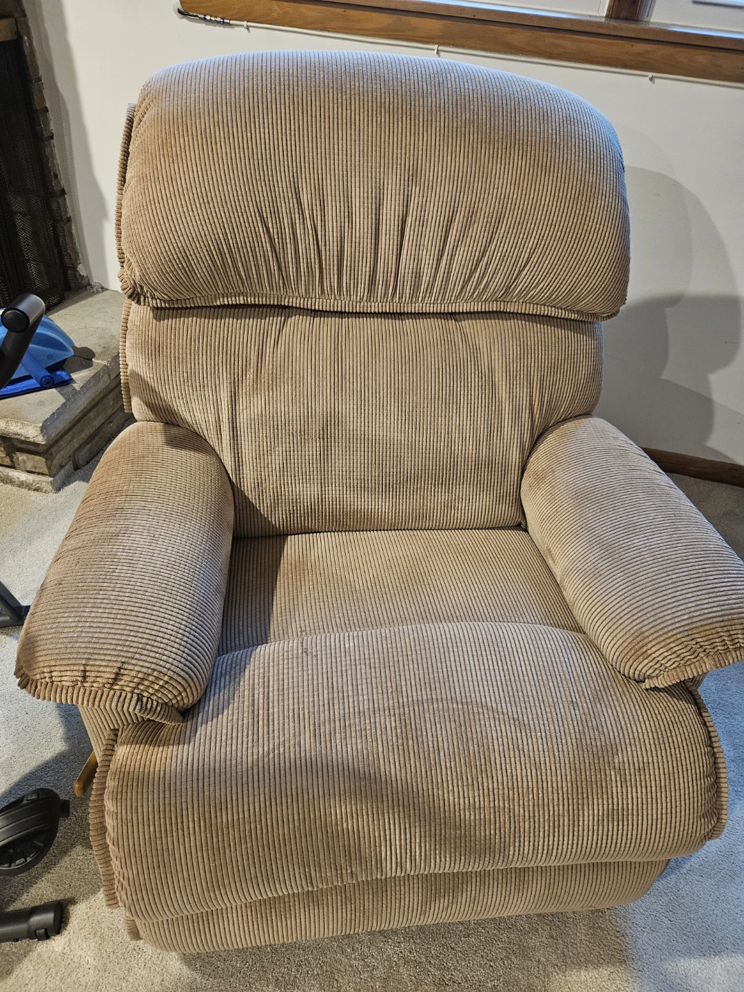 Lazy Boy - Tan Corduroy Recliner Chair