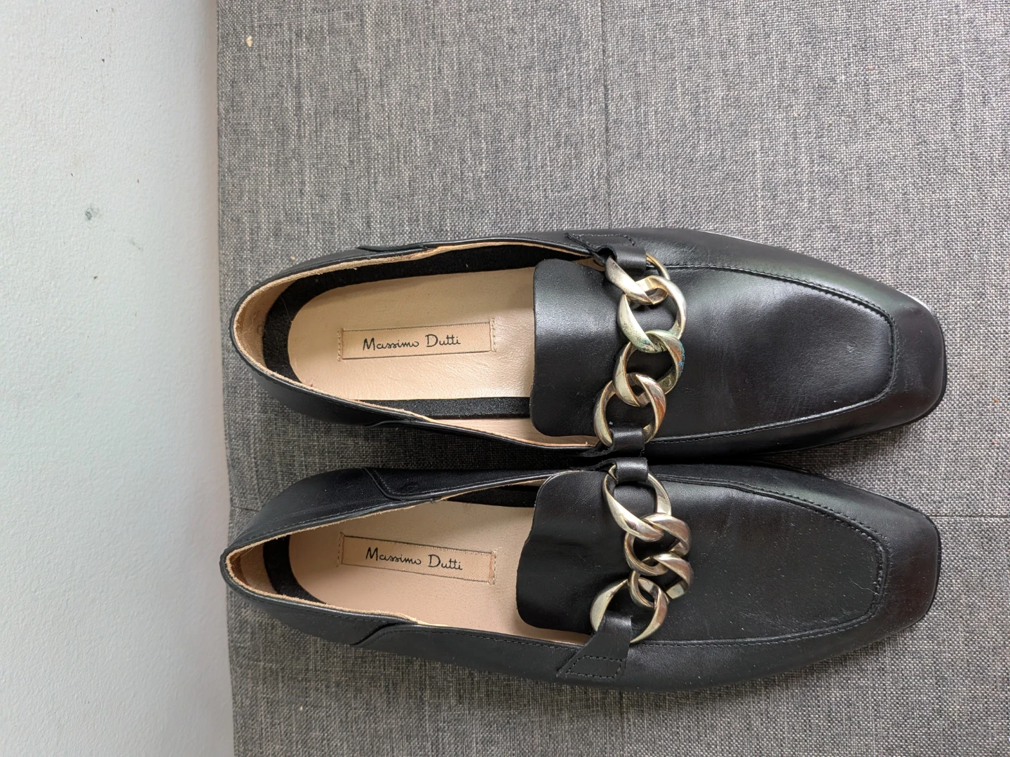 Massimo Dutti Black Loafers Size 34
