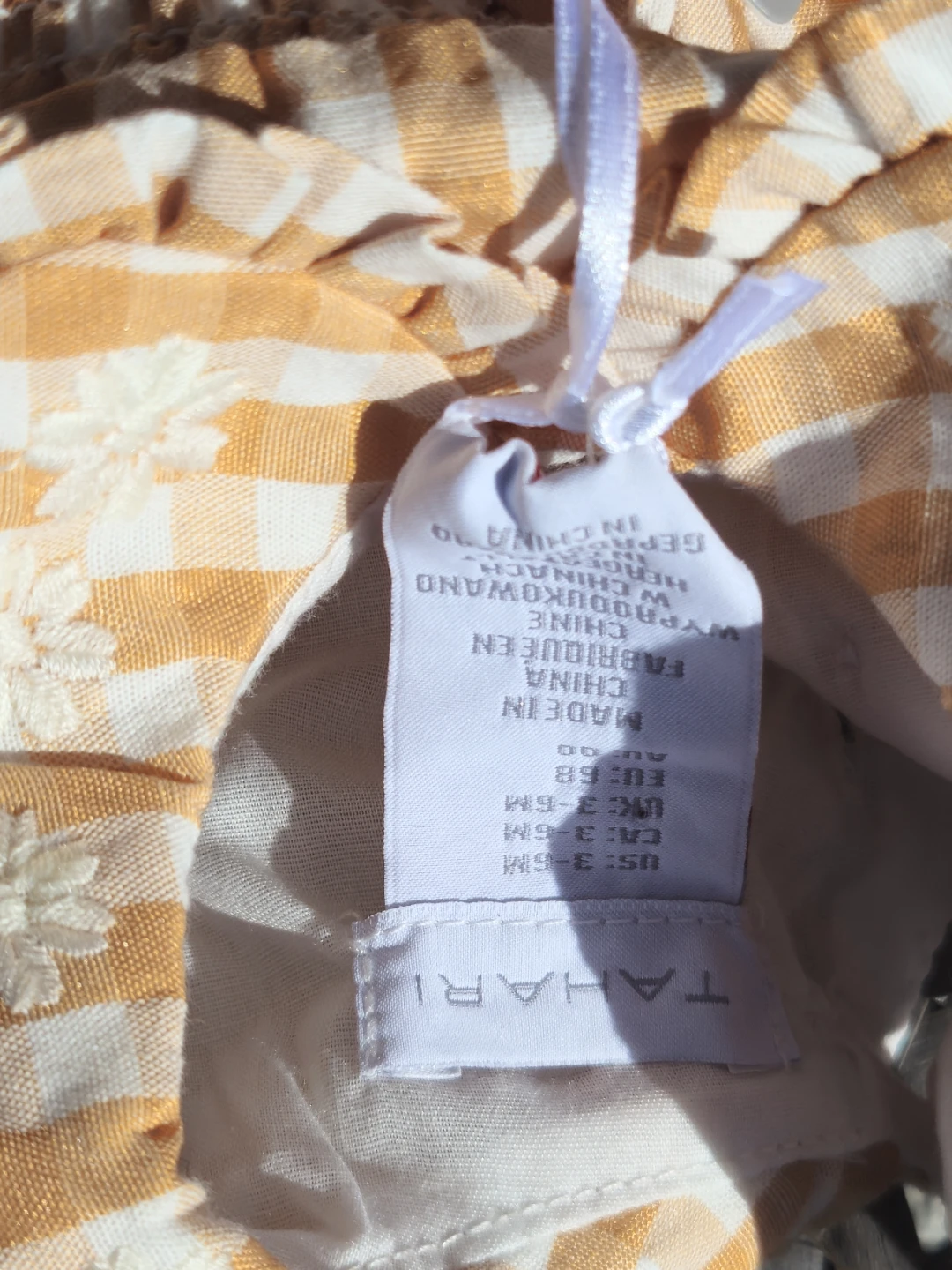 3to6M Baby Dress & Bloomer Set - Orange Gingham - 3-6 Months - photo 3