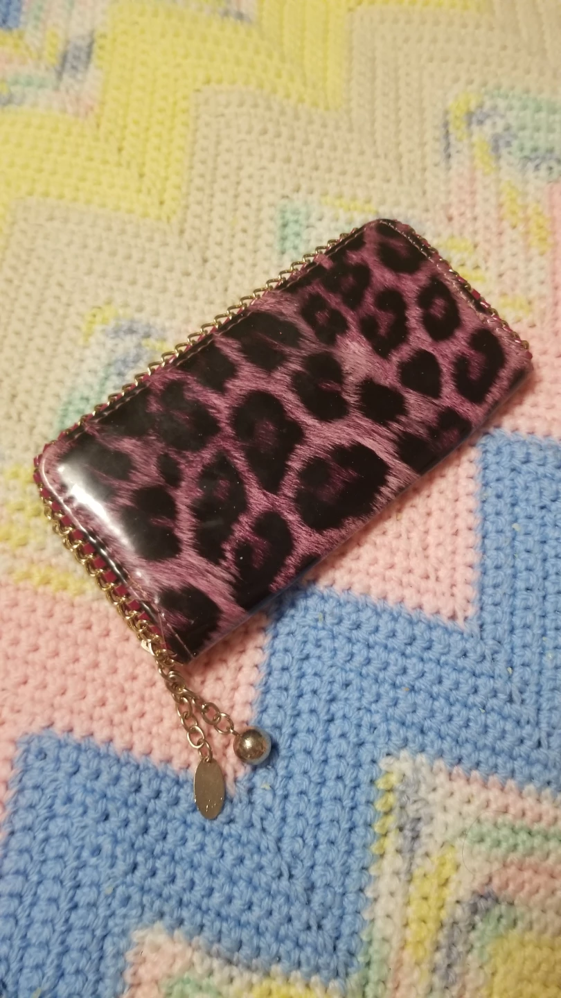 Pink Leopard Print Zip-Around Wallet - photo 2