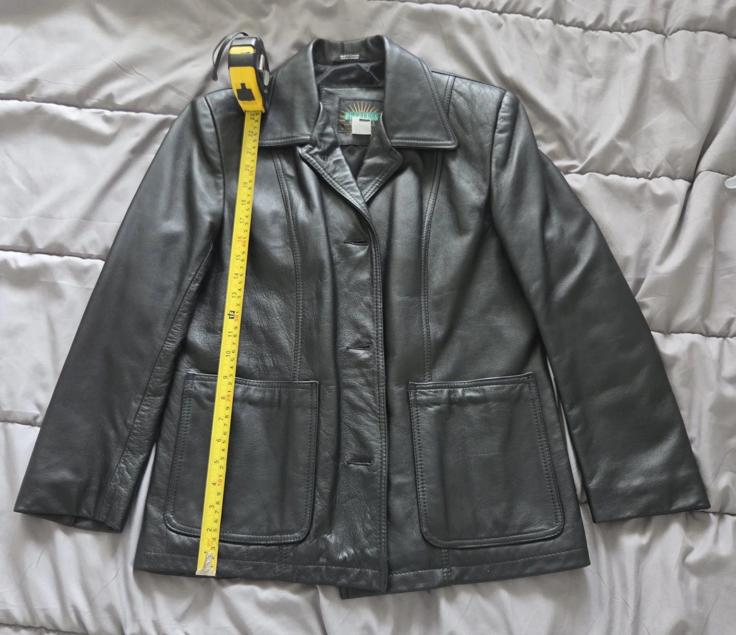 Peerless Garments Black Leather Blazer Jacket - M/Short - photo 2