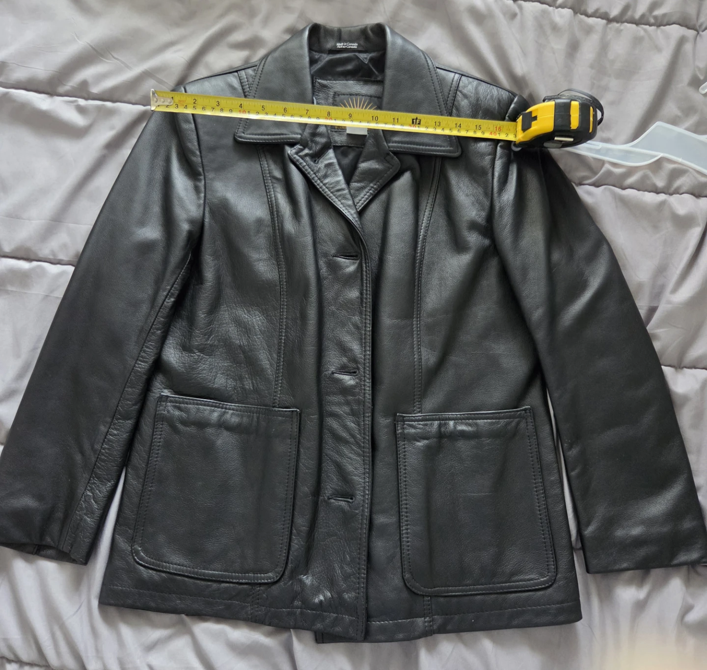 Peerless Garments Black Leather Blazer Jacket - M/Short - photo 3