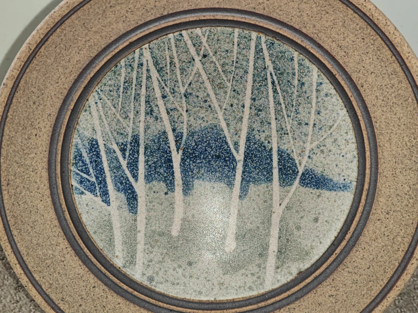 Peter Price Studio Art Pottery Stoneware Plate Trees w/ Stand - photo 2