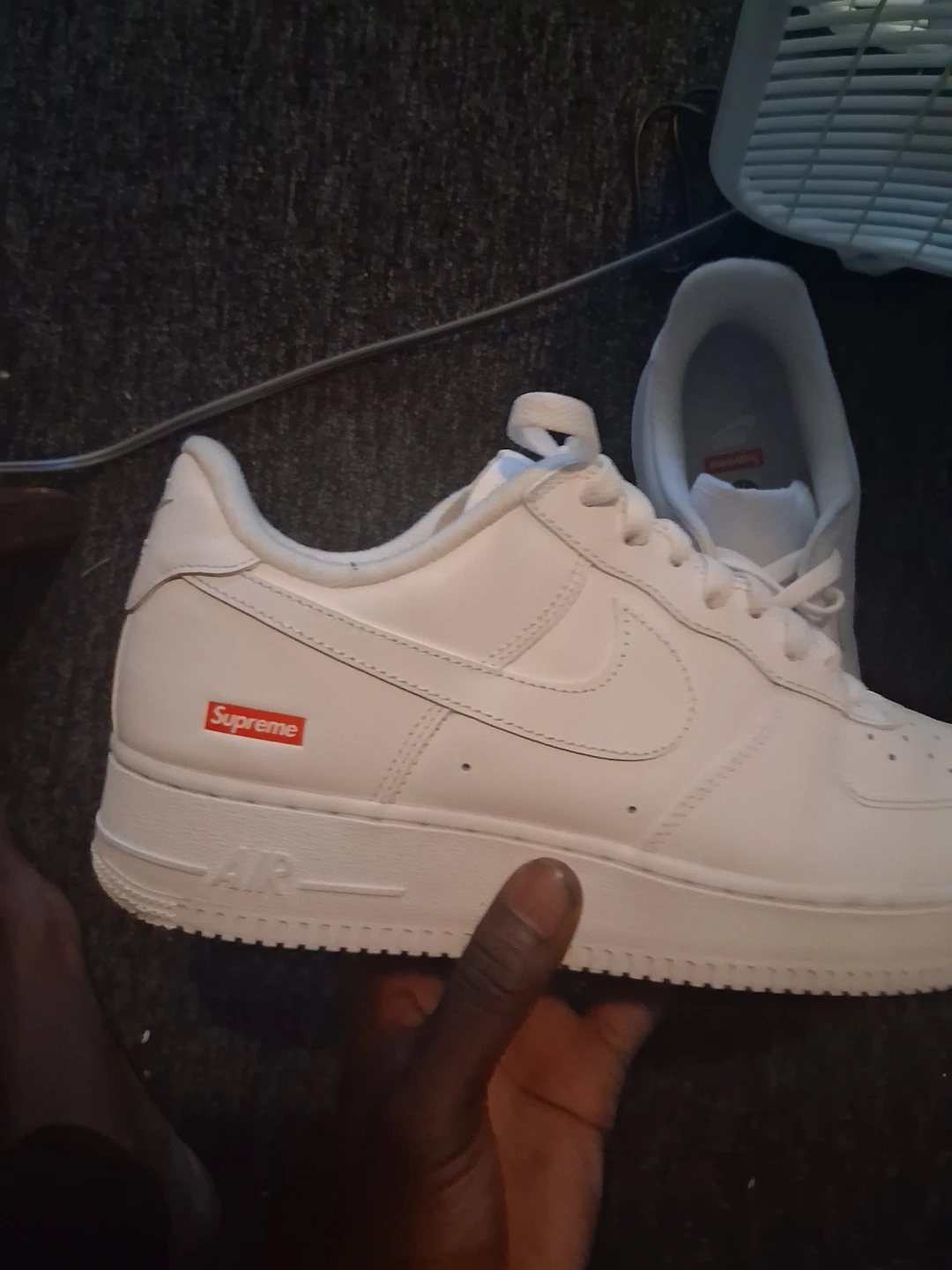 Nike Air Force 1 Low Supreme White Sneakers - photo 2