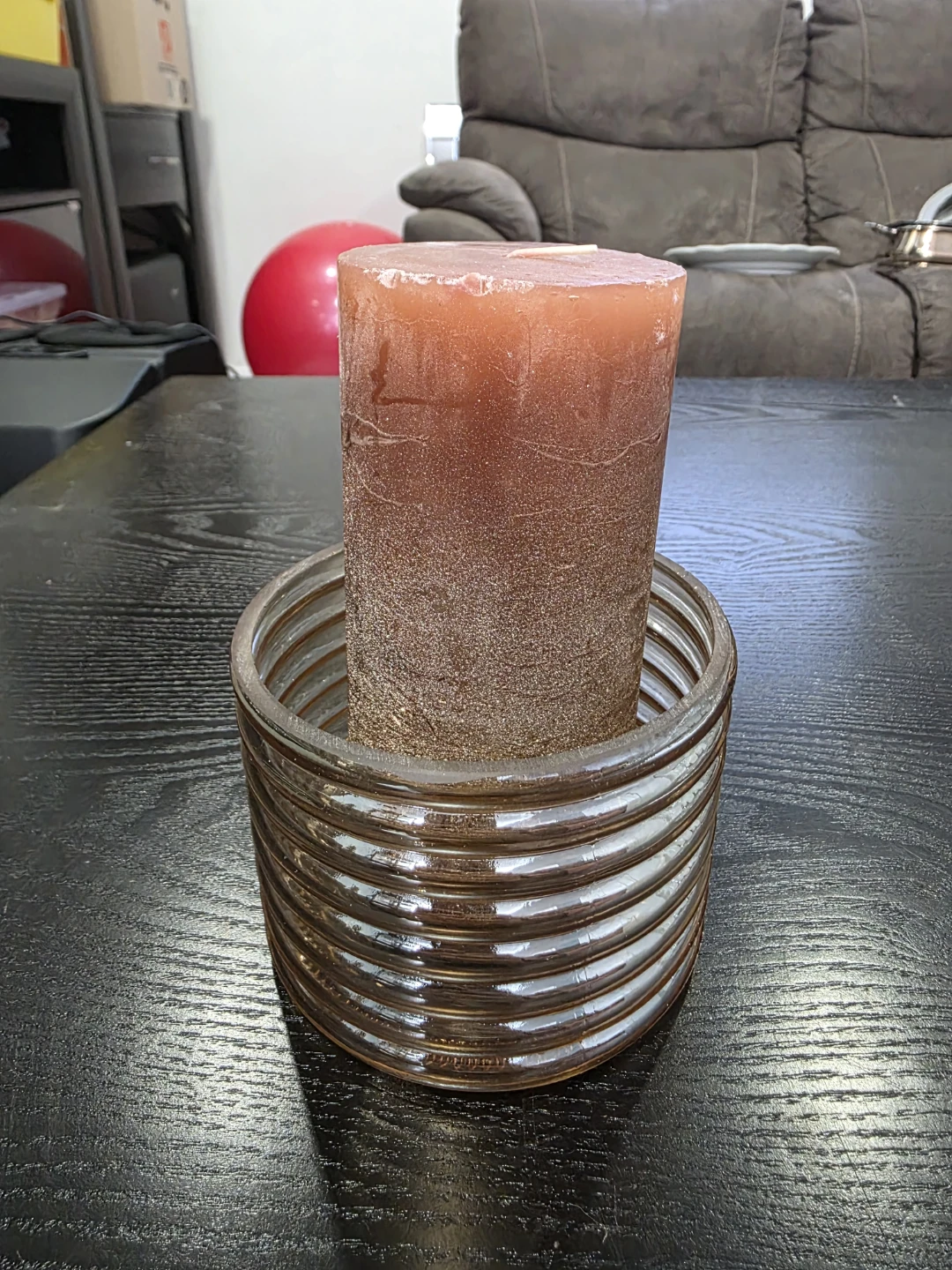 Pillar Candle in Glass Holder