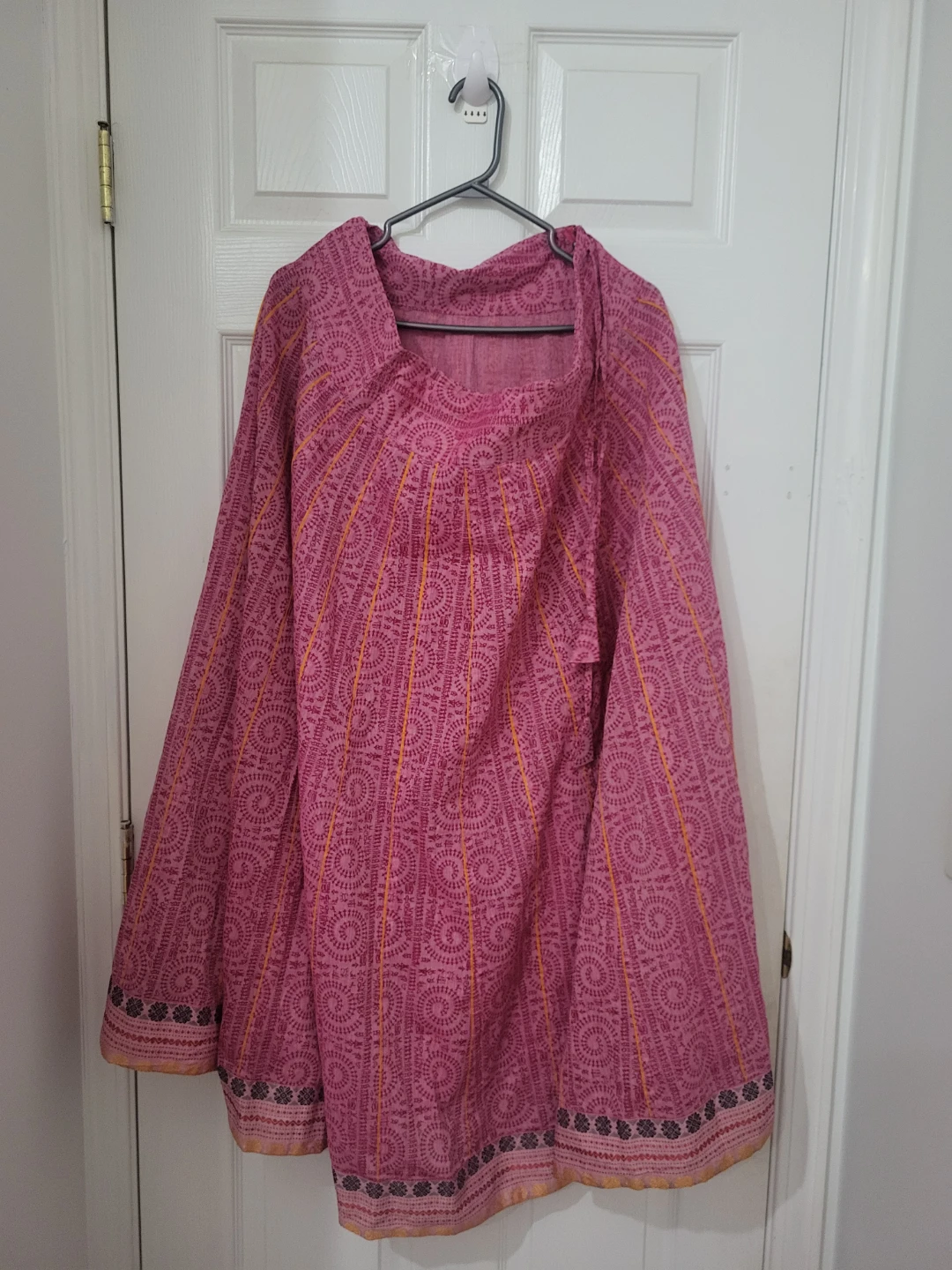 Pink patterned skirt