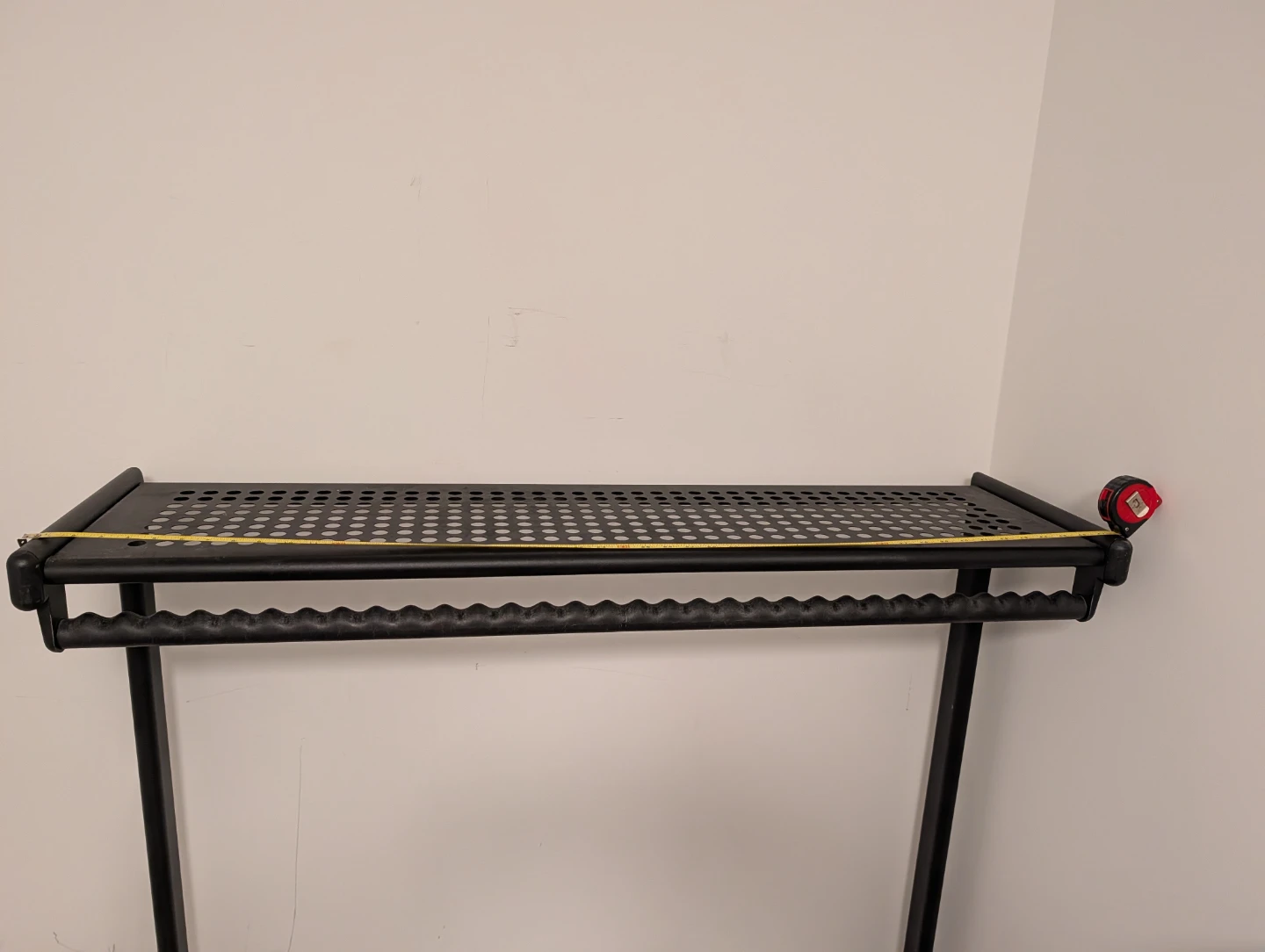 Black Metal Clothing Rack with Shelf - photo 3