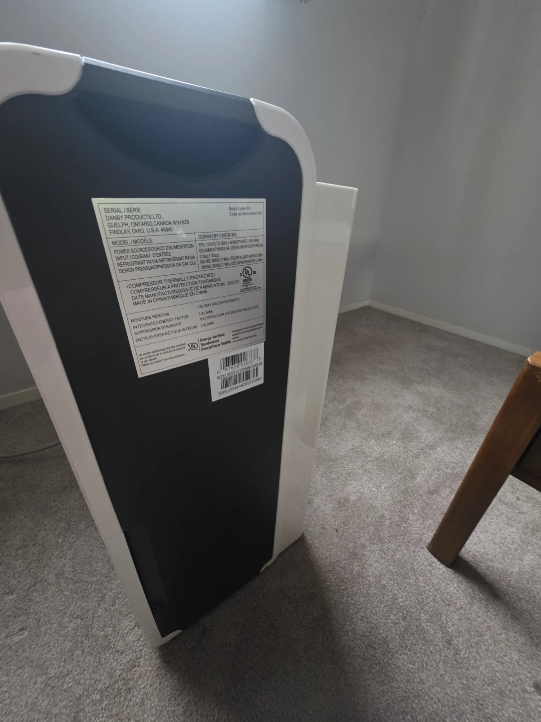 Danby Dehumidifier