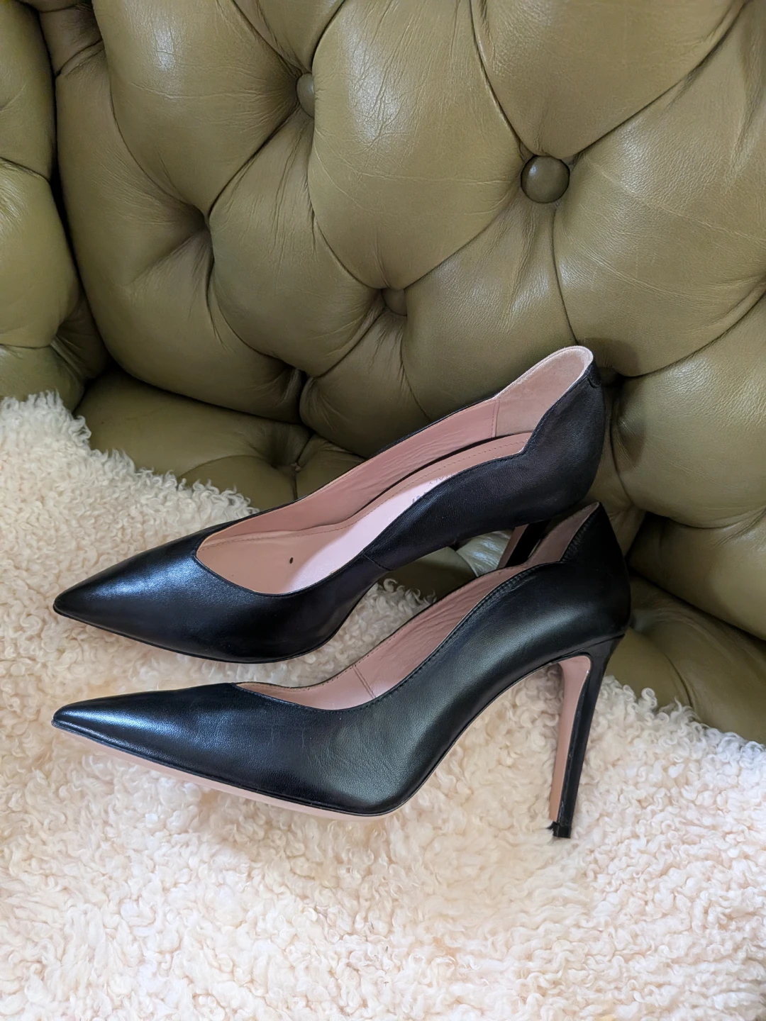 NAPOLEONI Black Leather Heels Size 40 - photo 2