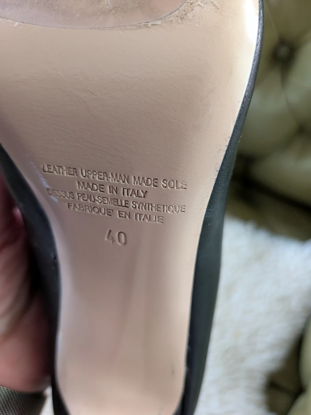 NAPOLEONI Black Leather Heels Size 40 - photo 5
