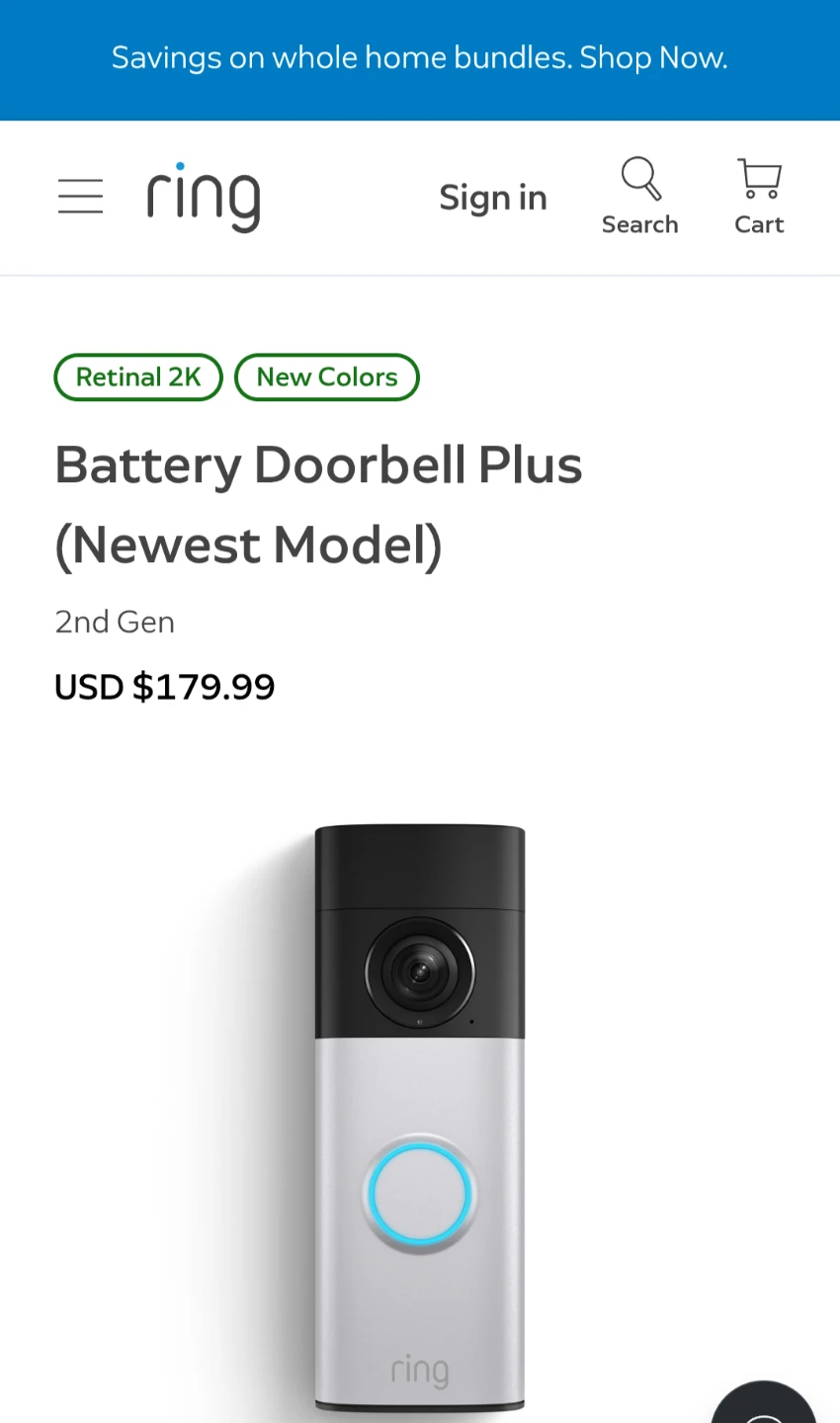 Ring Battery Video Doorbell Plus (2nd Gen) - photo 4