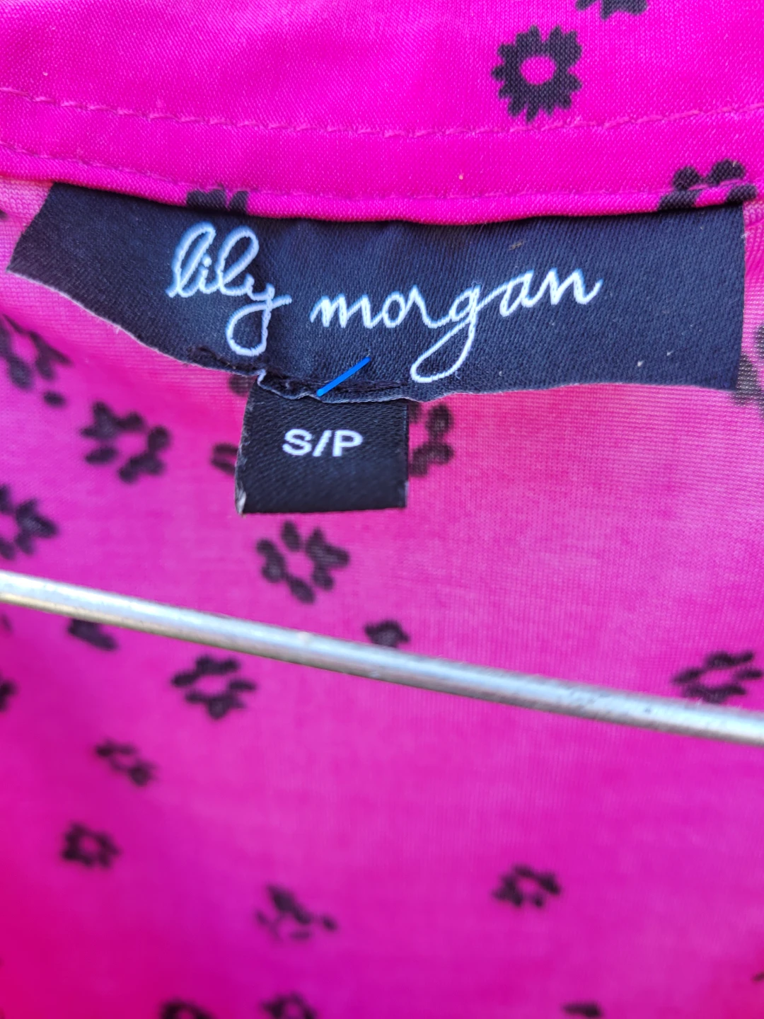 Lily Morgan Pink Floral Lace-Up Sleeveless Top - Size S/P - photo 2