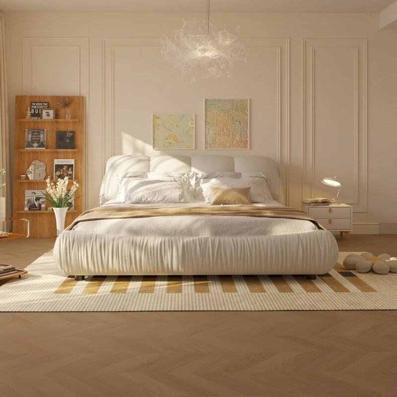 King Size Platform Bed Frame with Upholstered Headboard - photo 2