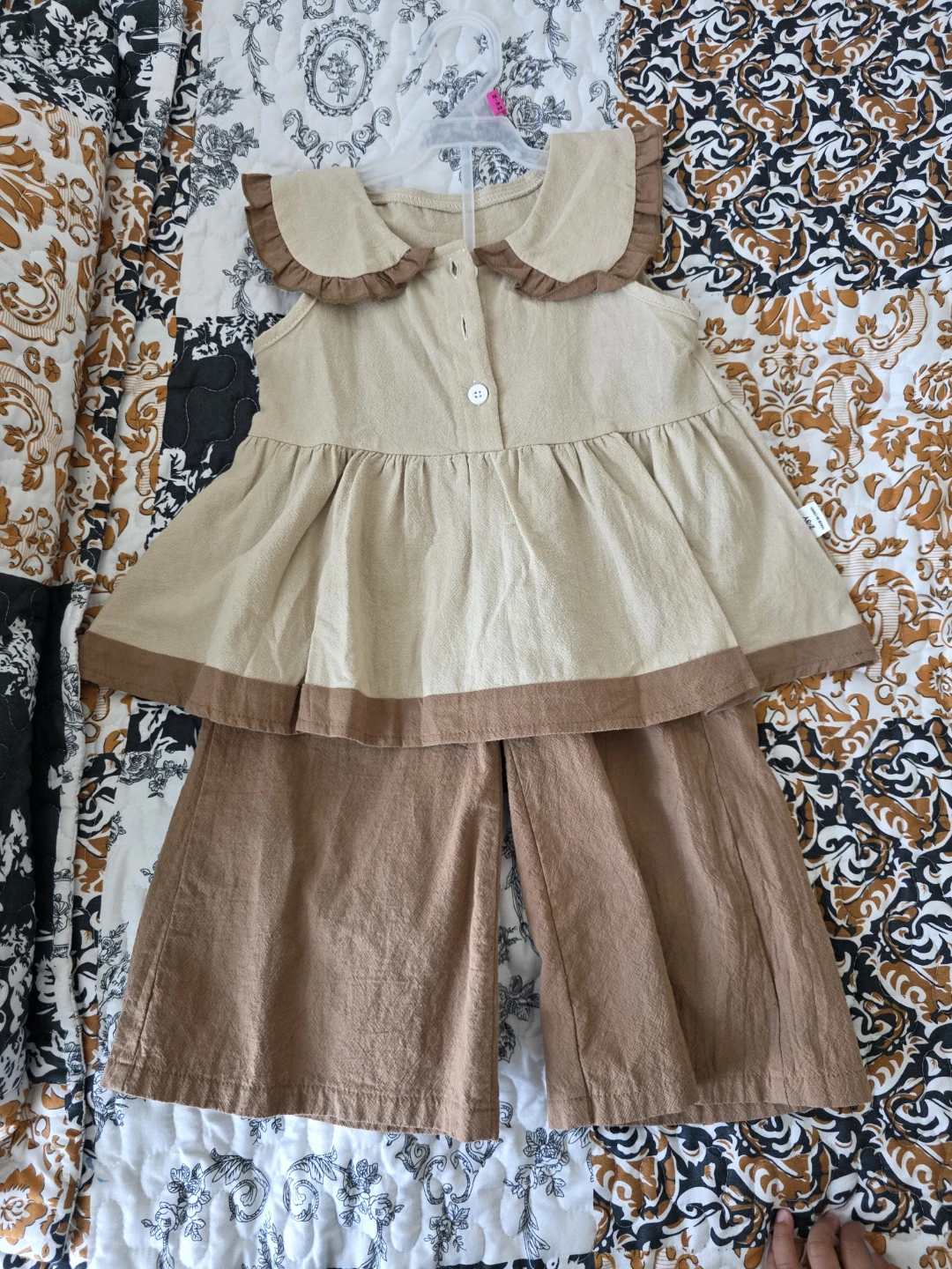 Children's Beige Linen-Look Outfit