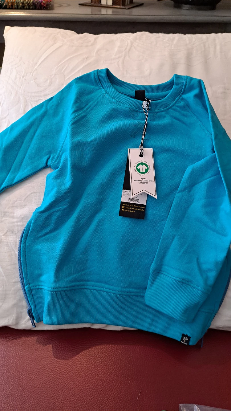 Lola & Taylor Organic Cotton Sweater - Size 3 - Ocean Blue