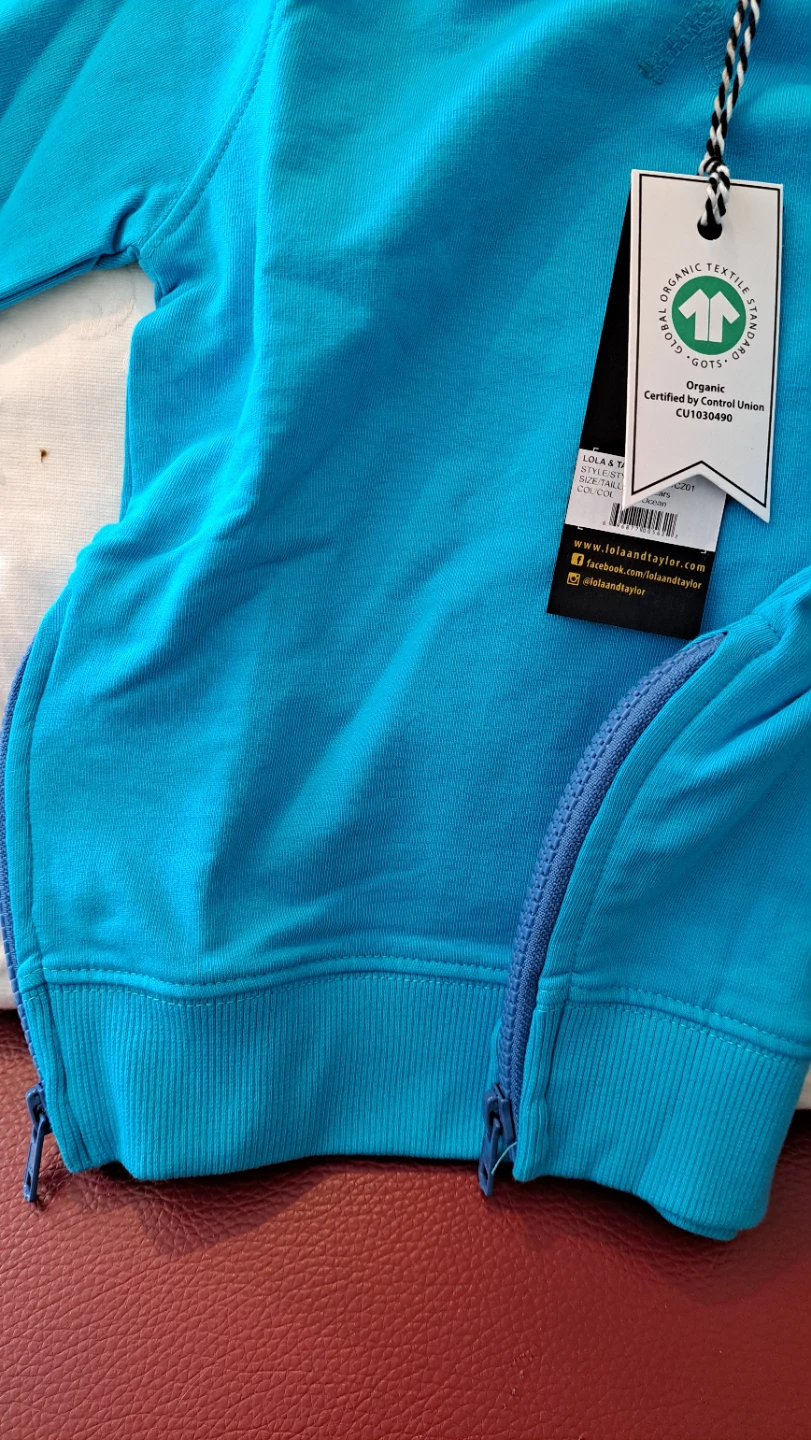 Lola & Taylor Organic Cotton Sweater - Size 3 - Ocean Blue - photo 4