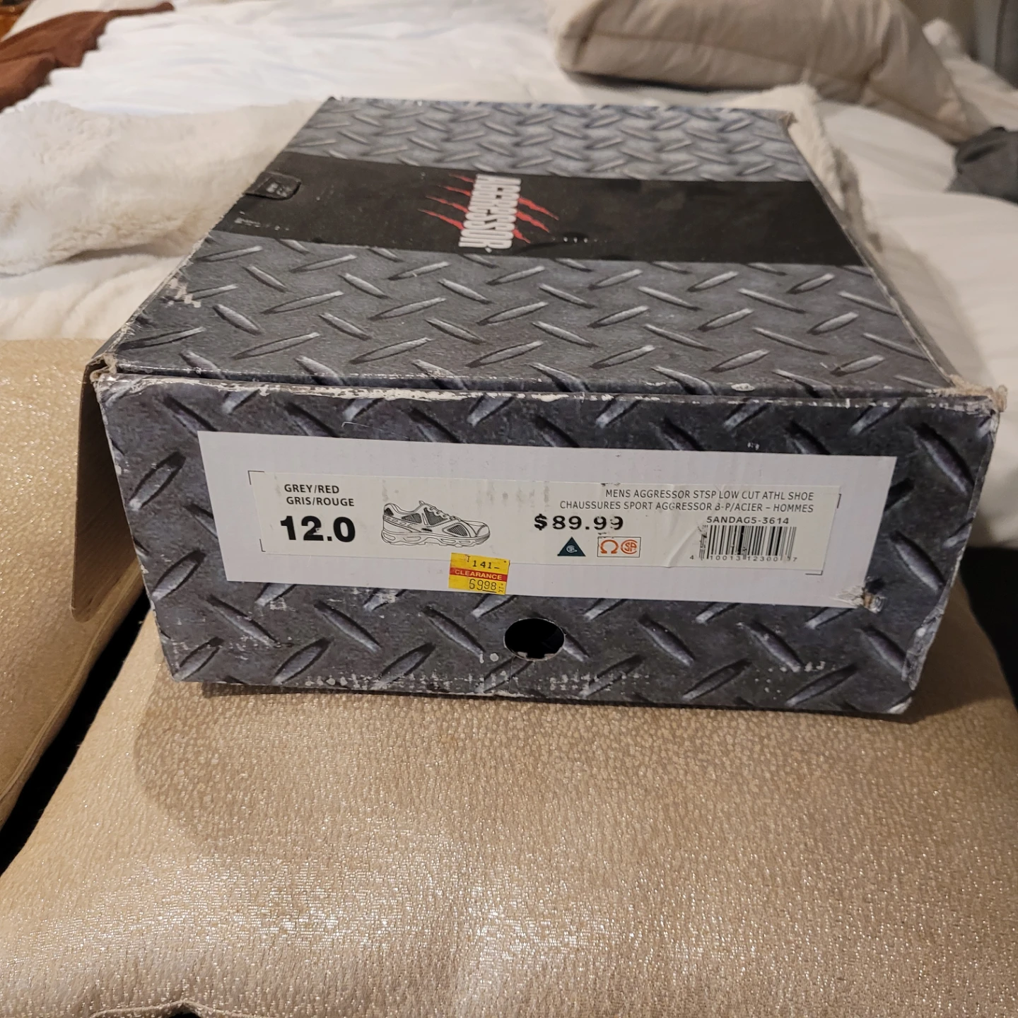 Aggressor Grey/Red Low Cut Safety Shoes - photo 2
