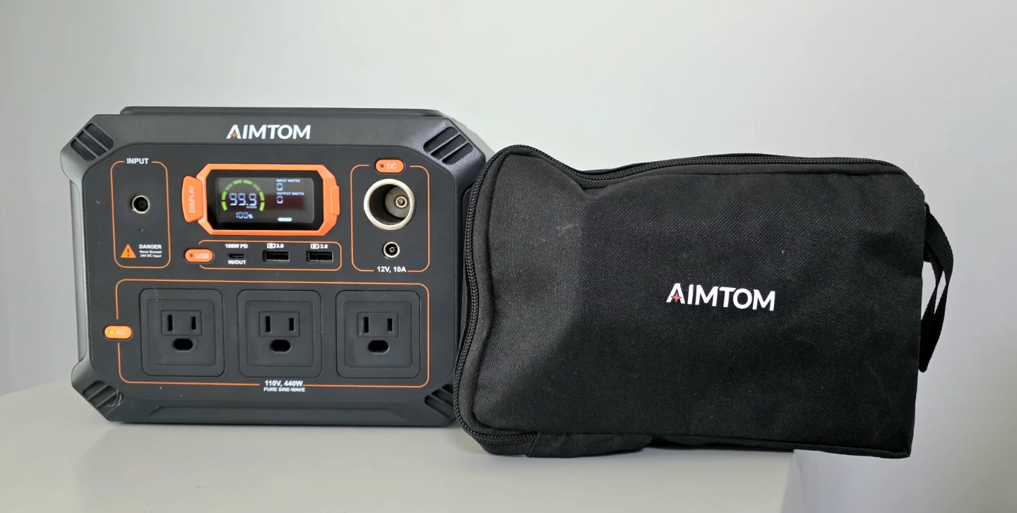 AIMTOM Portable Power Station & LED Work Light