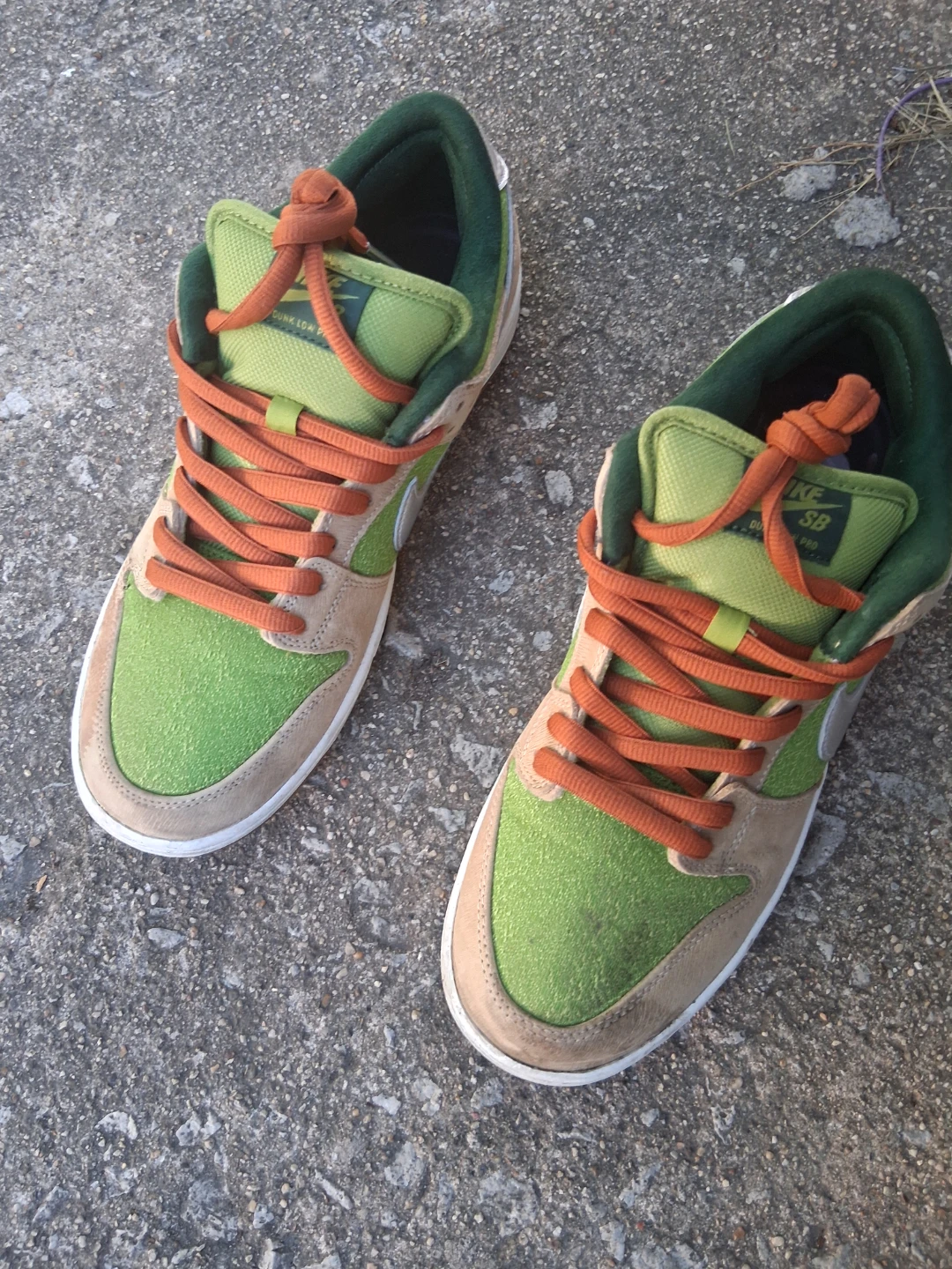 Nike SB Dunk Low Green Tan Shoes - photo 2