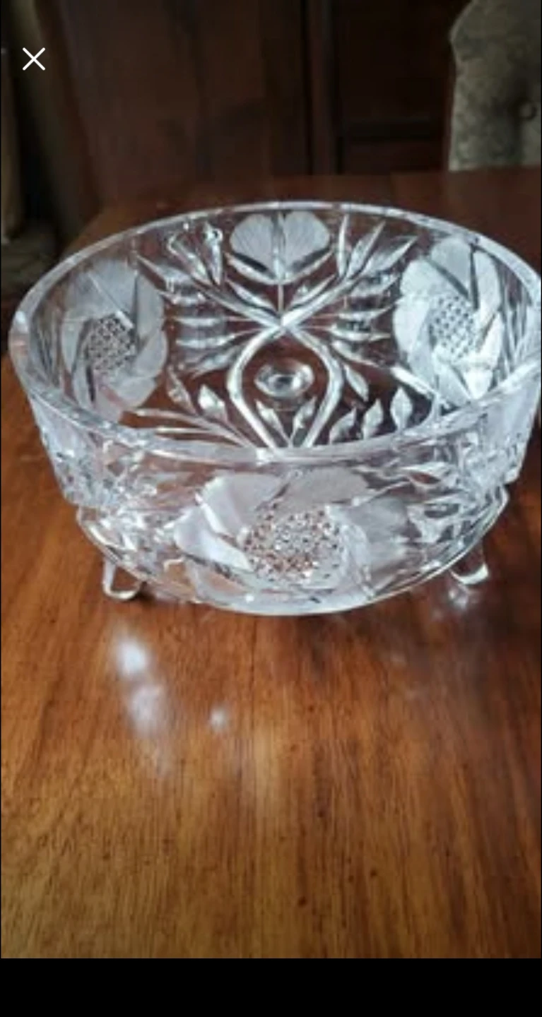 Crystal Footed Serving Bowl