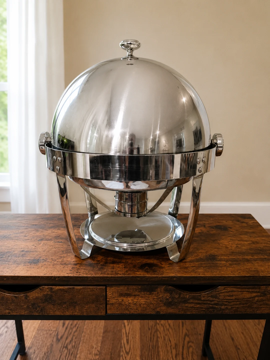 Stainless Steel Roll Top Chafing Dish Buffet Server
