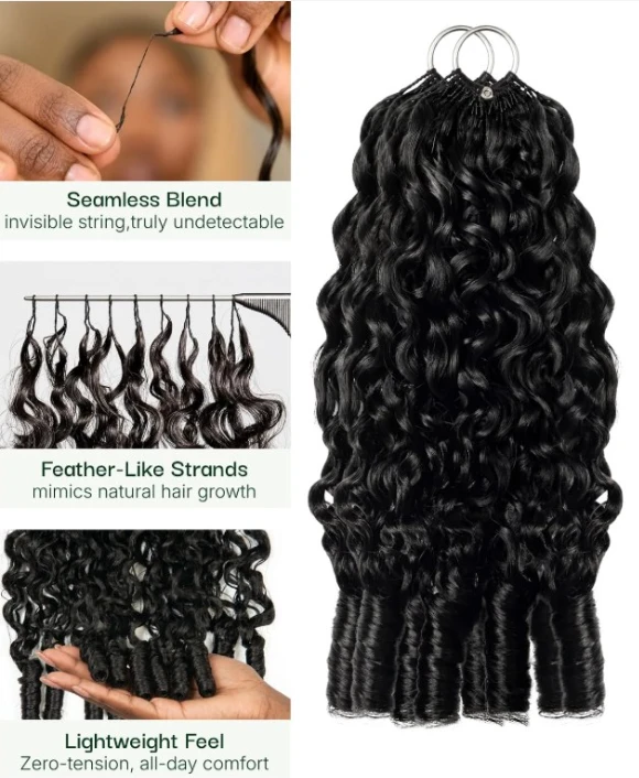 Burmese Curly Feather Crochet Hair - photo 3