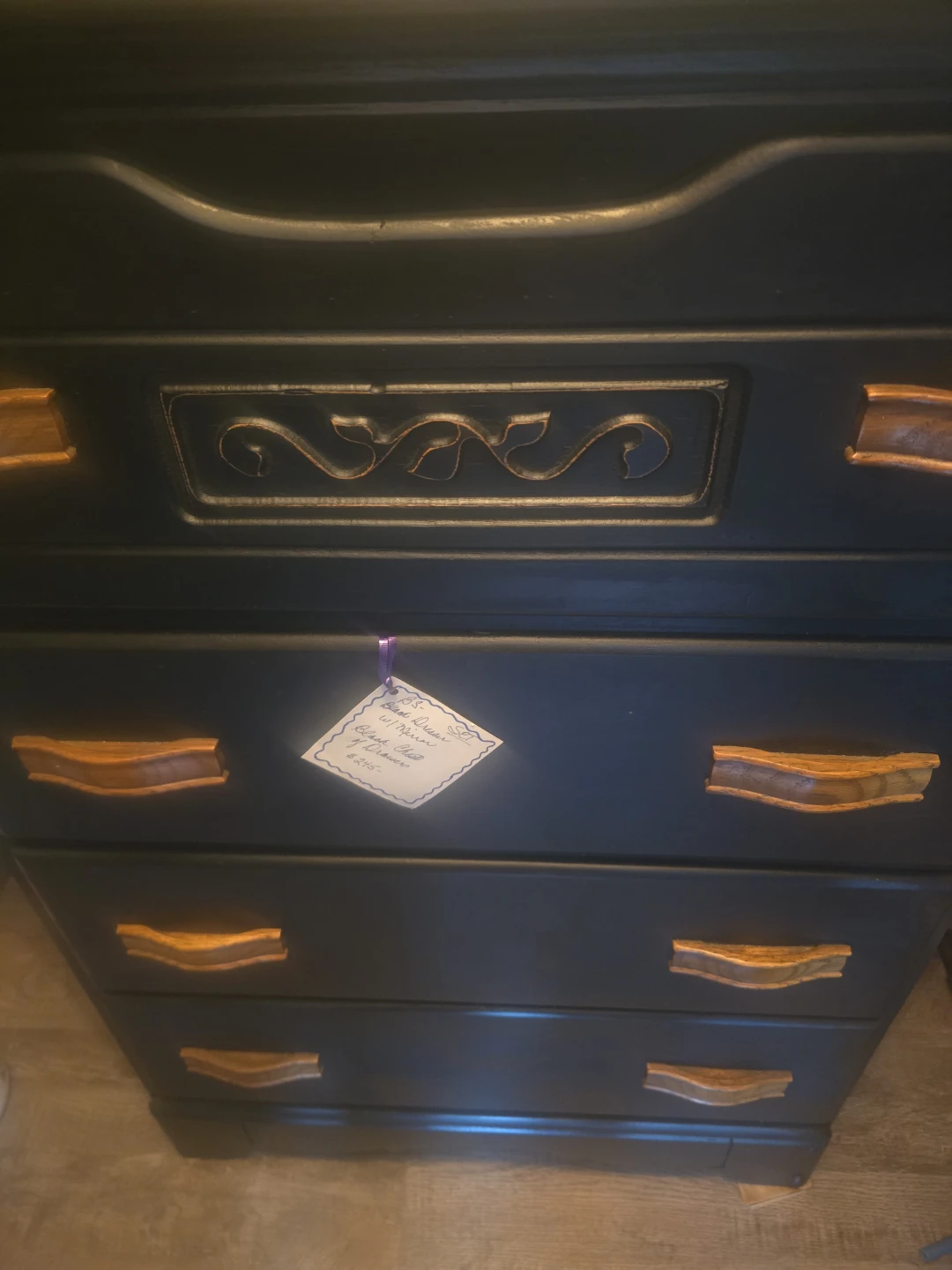 Black Dresser with Mirror