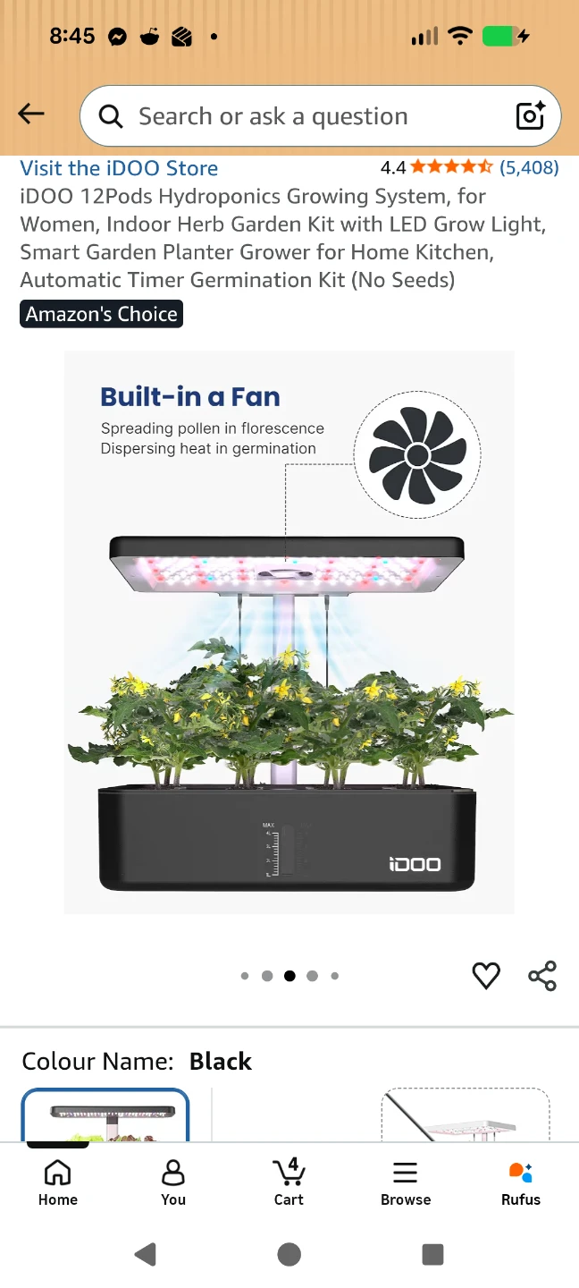 Herb vegetable hydroponic indoor grower LED grow lights  fan - photo 4