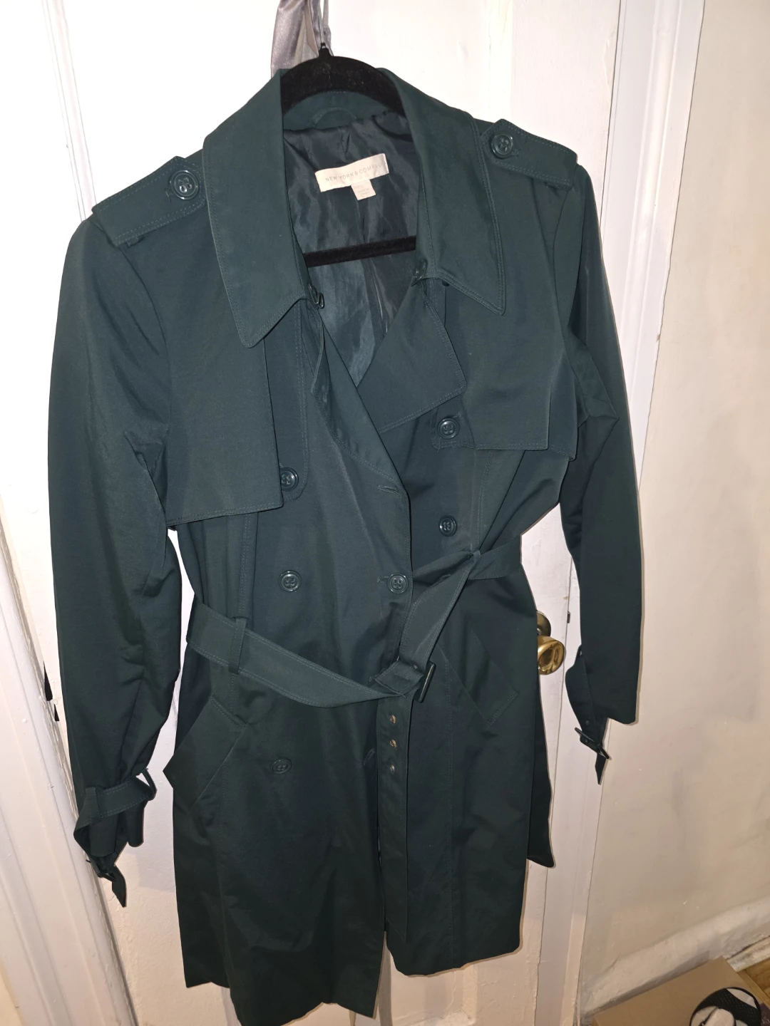 Green Trench Rain Coat