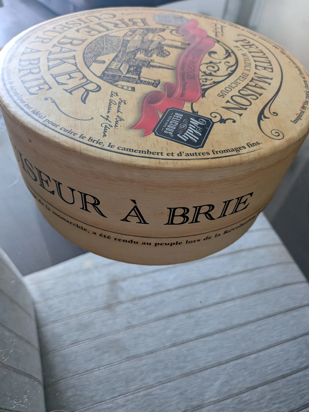 New Red Ceramic Brie Baker with Wooden Spatula - photo 5