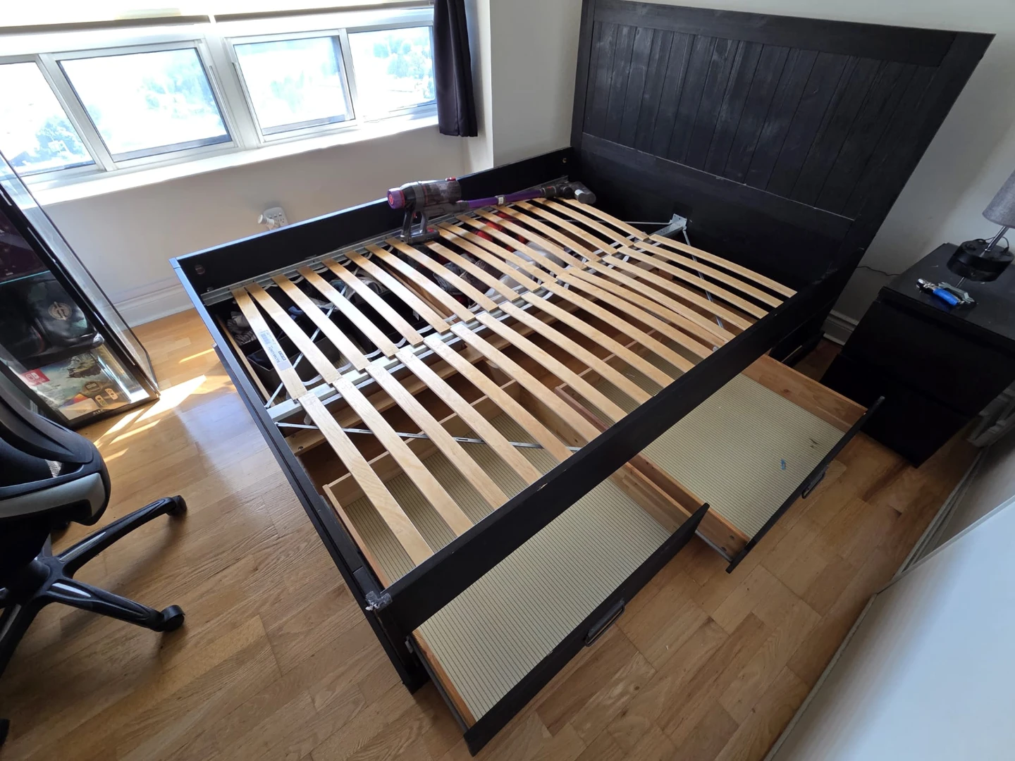 Queen Storage Bed Frame - 4 Drawers - $280 OBO - photo 3